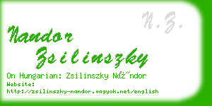 nandor zsilinszky business card